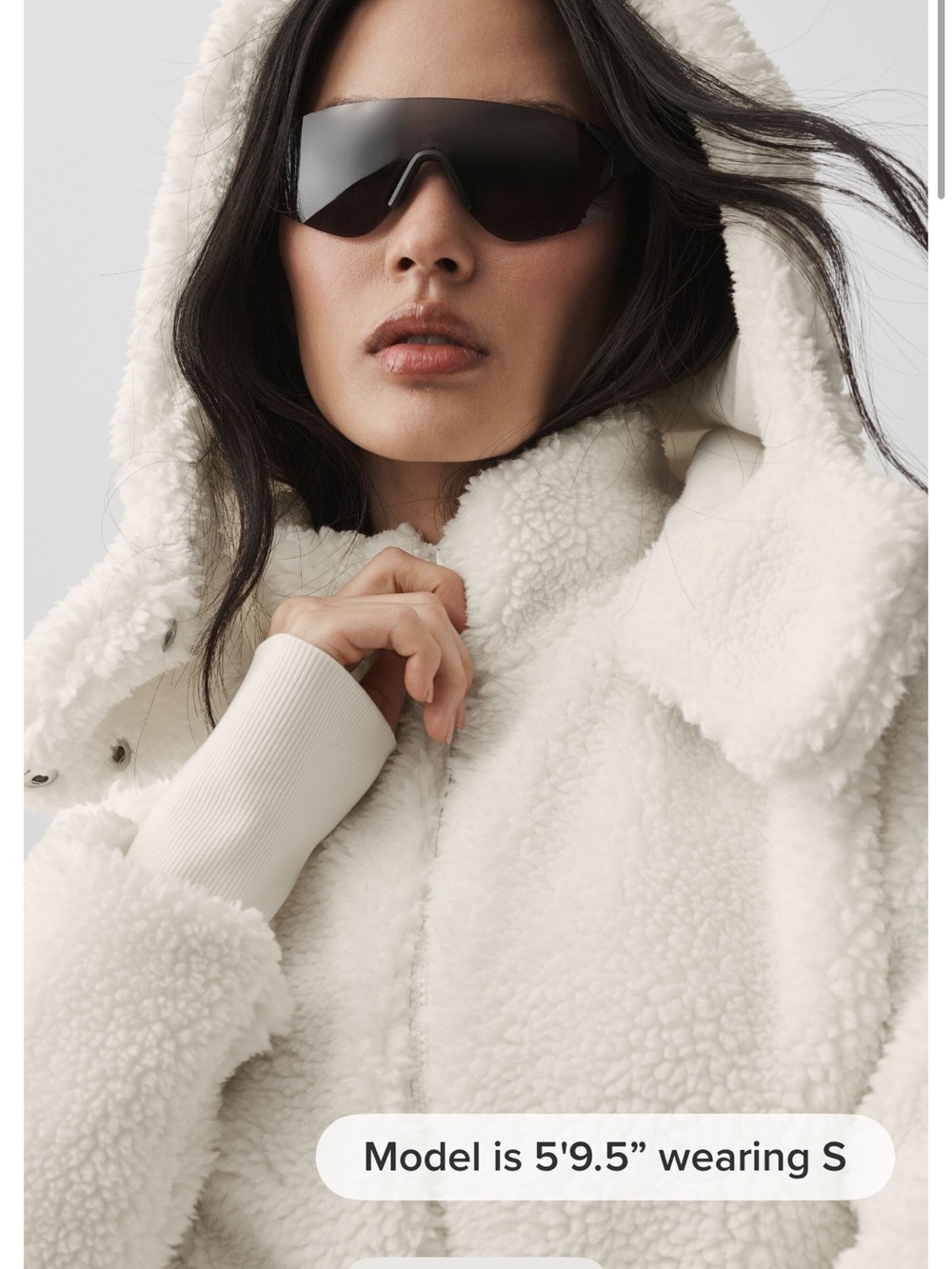 ALO Foxy Sherpa Jacket with Removable Hood.